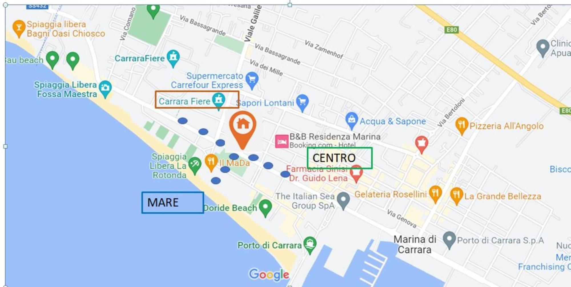 Appartamento Stella Marina A Due Passi Dal Mare E Dal Centro Marina Di Carrara Eksteriør bilde